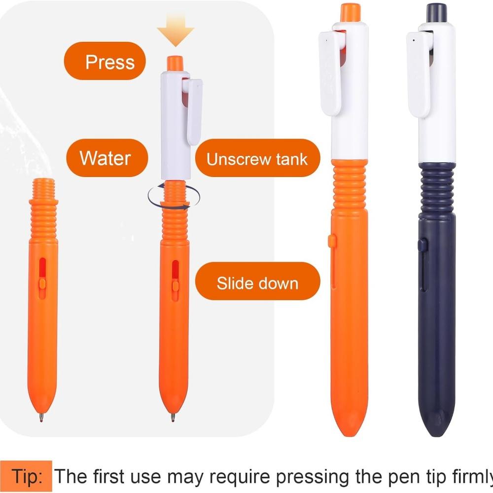 Pen That Sprays Water, Water Spary Kids Toy Pen, 2 in 1 Funny Prank Retractable Pens for Pranks and Tricks, Writing and Spraying