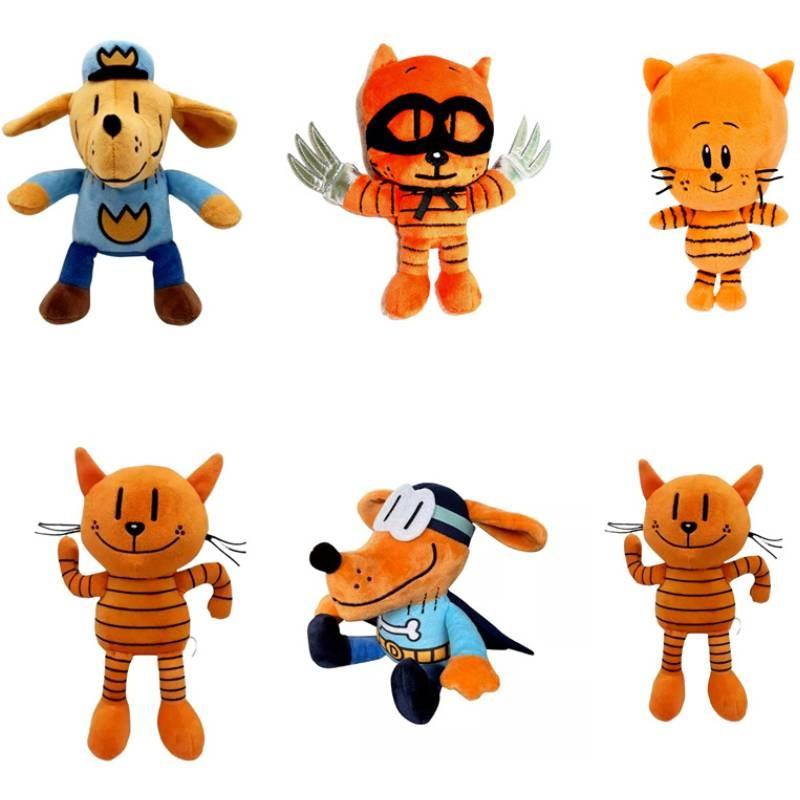 Dog Man Petey The Cat Plush Toy Cartoon Stuffed Doll Kids Gift Decoration Gift