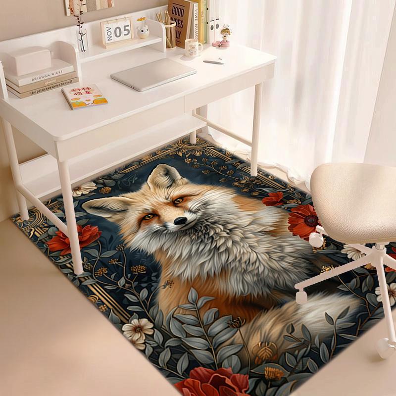 Fox Floral Frame Carpet Is Suitable For Living Room And Bedroom Doormats Office Balcony Decorative Carpet A10