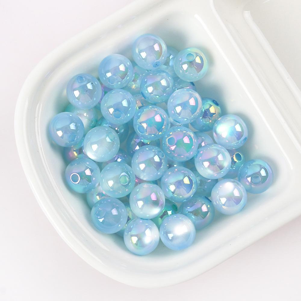10pcs Acrylic Beads 12mm Round Bead String for DIY Jewelry Making, Mobile Phone Straps, Beaded Pens, Keychain Accessories