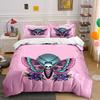 Butterfly Skull Art Decor Soft Comfortable Duvet Cover Bedding Set Included 1*Duvet Cover & 2*Pillowcases gift