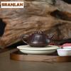 200ml Aesthetic Yixing Purple Clay Teapots Handmade Stone Scoop Pot Raw Ore Purple Eggplant Mud Kettle Zisha Tea Set Gifts