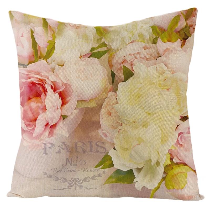 

Printed Cushion Flower Cover Waterproof Pillow Case Sofa Home Decoration Garden 2