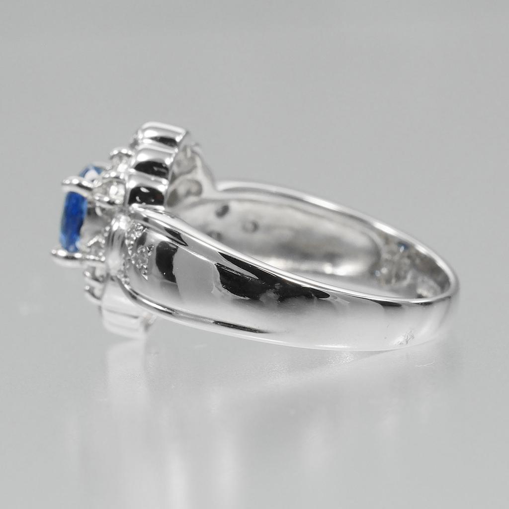 Ring Pt900Platin/Saphir/Diamant #5.6(US-Grösse) 7.3g Frauen Gebraucht