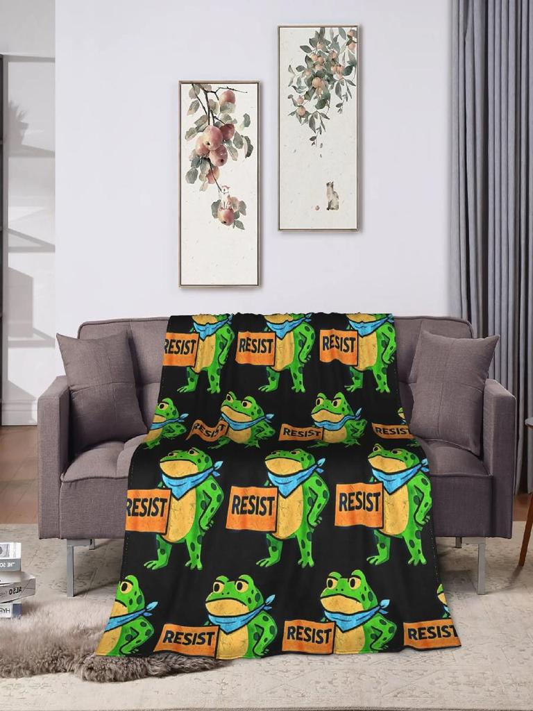 Portland Frog Resistant Blanket Warm Soft Throw for Autumn Students Living Room Fashion Bedspread