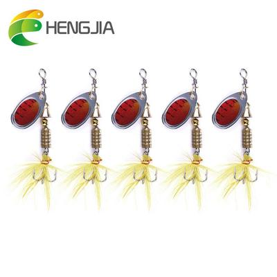 5 piezas HENGJIA 0.12oz Cucharillas de Pesca Metálicas Cebo Trucha Lubina Lucio Señuelos de Pesca
