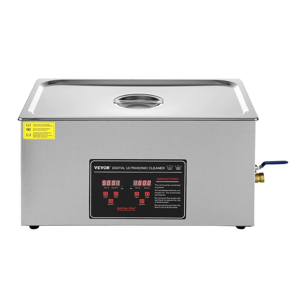 Ultrasonic Cleaner with Digital Timer & Heater, Professional Ultra Sonic Jewelry Cleaner, Stainless Steel Heated Cleaning Machine for Glasses Watch