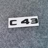 3D ABS Glossy Black Logo C43 Embelm Letters BITURBO 4MATIC Badge AMG Sticker For Mercedes Benz C43 W205 W206 AMG Accessories QM2