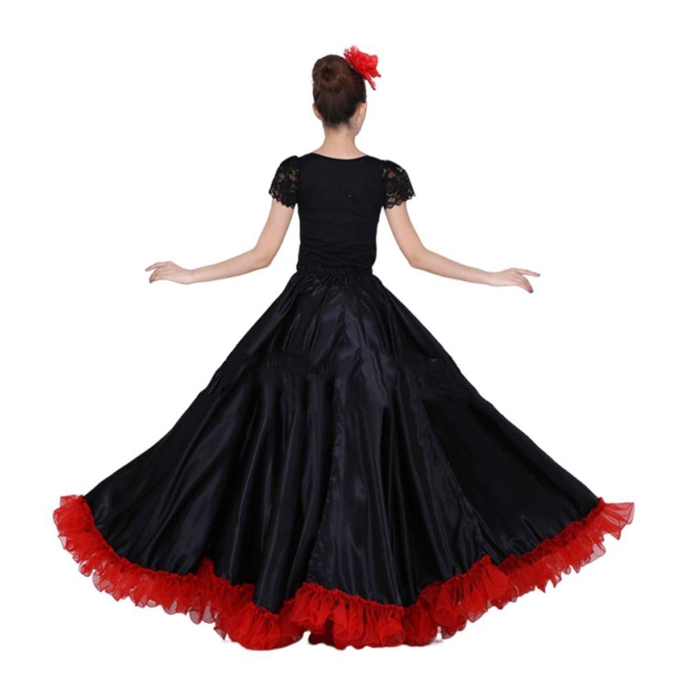 Großer Schwung Bauchtanzkostüme Polyester Großer Schwungrock Mode Zigeunerinnen Rock Tanz