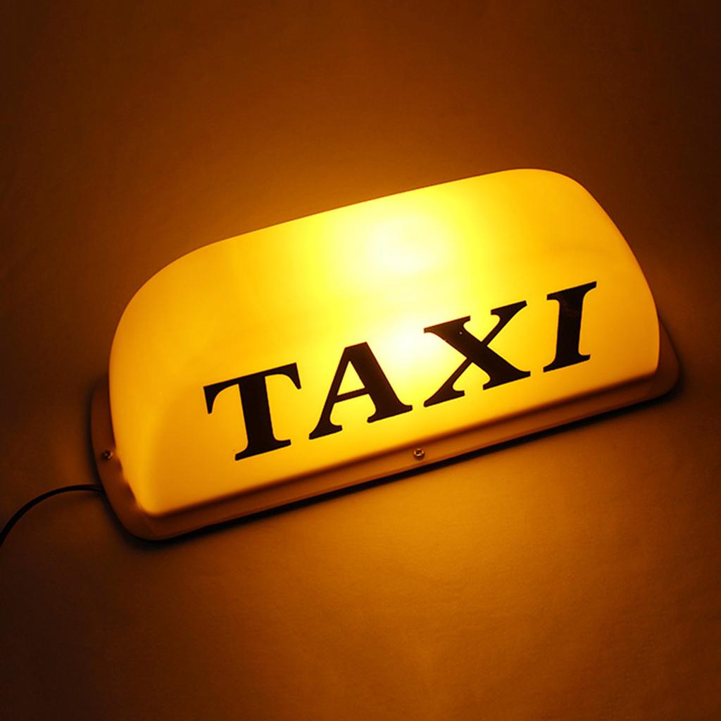 Magnetic LED Taxi Sign Top Light Cab Roof Illuminated Topper Car Top Light Waterproof 12V Taxi Sign Indicator Light