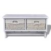 VidaXL Porte-manteau Blanc 60x23,5x33 cm Bois de Paulownia