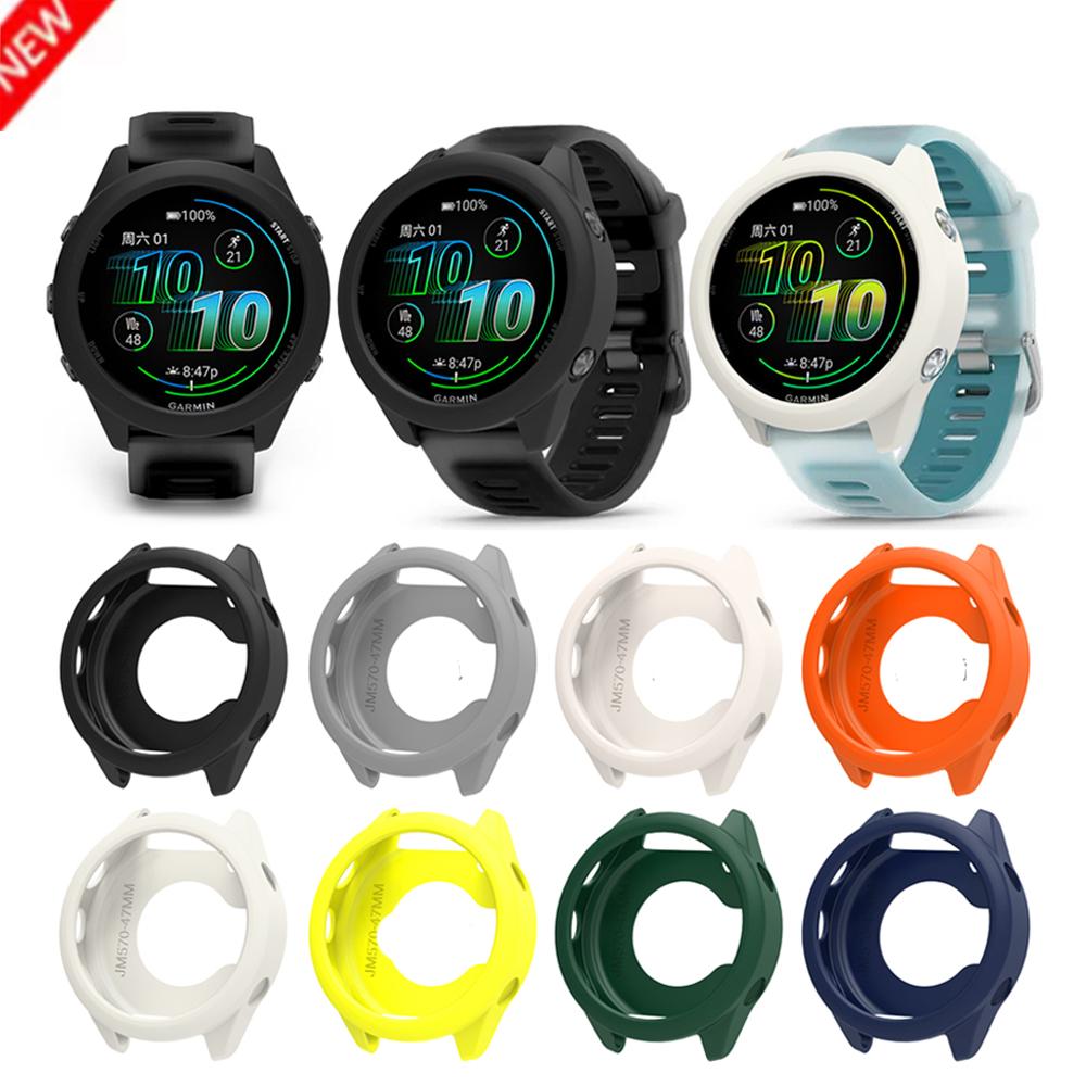 Soft Silicone Hollow Case for Garmin Forerunner 570 42MM 47MM Smart Watch Strap Soft Protective Bumper Shell Accessories