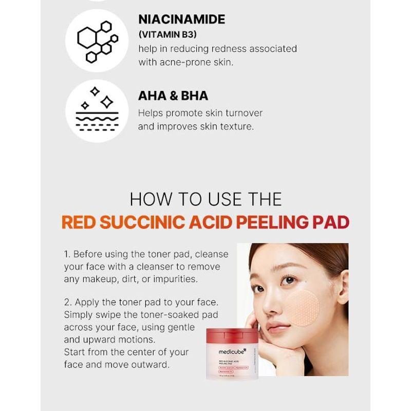 medicube - Red Succinic Acid Peeling Pad