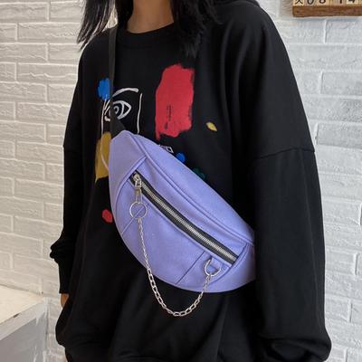 Women's Backpack Chain Waist Bag Ladies New Designer Canvas Fanny Pack Fashion Travel Money Phone Chest Banana Bag Female Bum Belt Bags