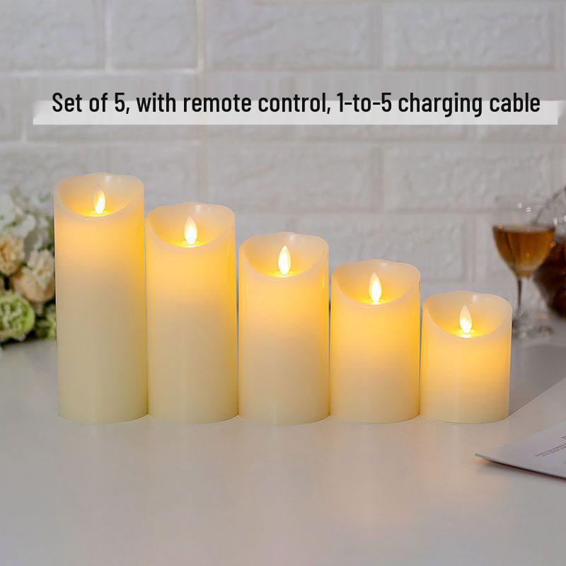 Rechargeable LED Candle Lights with Remote Control for Weddings, Birthdays, and Romantic Proposals
