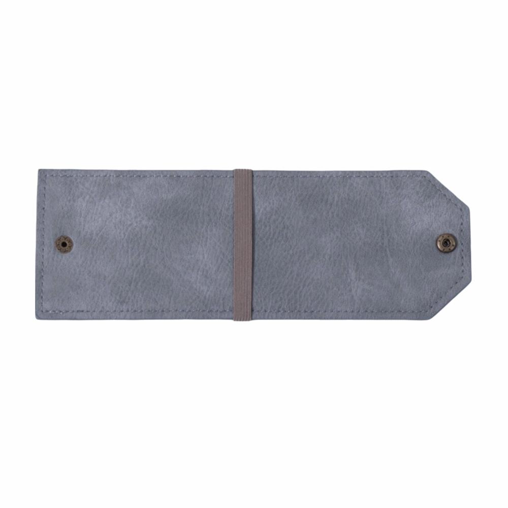 

Convenient With Clasp Cash Wrap Wallet Multifunction Leather Money Holder Compact Lightweight Pocket Wallet Festive серый