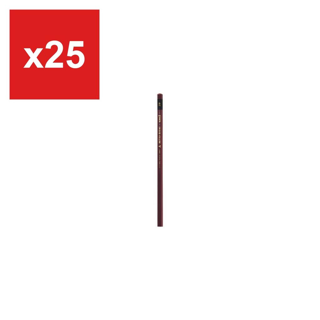 Mitsubishi Pencil 'uni', 2B, Single Pencil, U2B