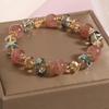Color Girl Light Luxury New Glazed Imitation Strawberry Crystal Bracelet Beaded Bracelet Women Mori Simple Fashion Bracelet