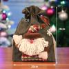 Large 3D Santa Claus Burlap Backpack Gift Bag for Christmas Candy & Decor