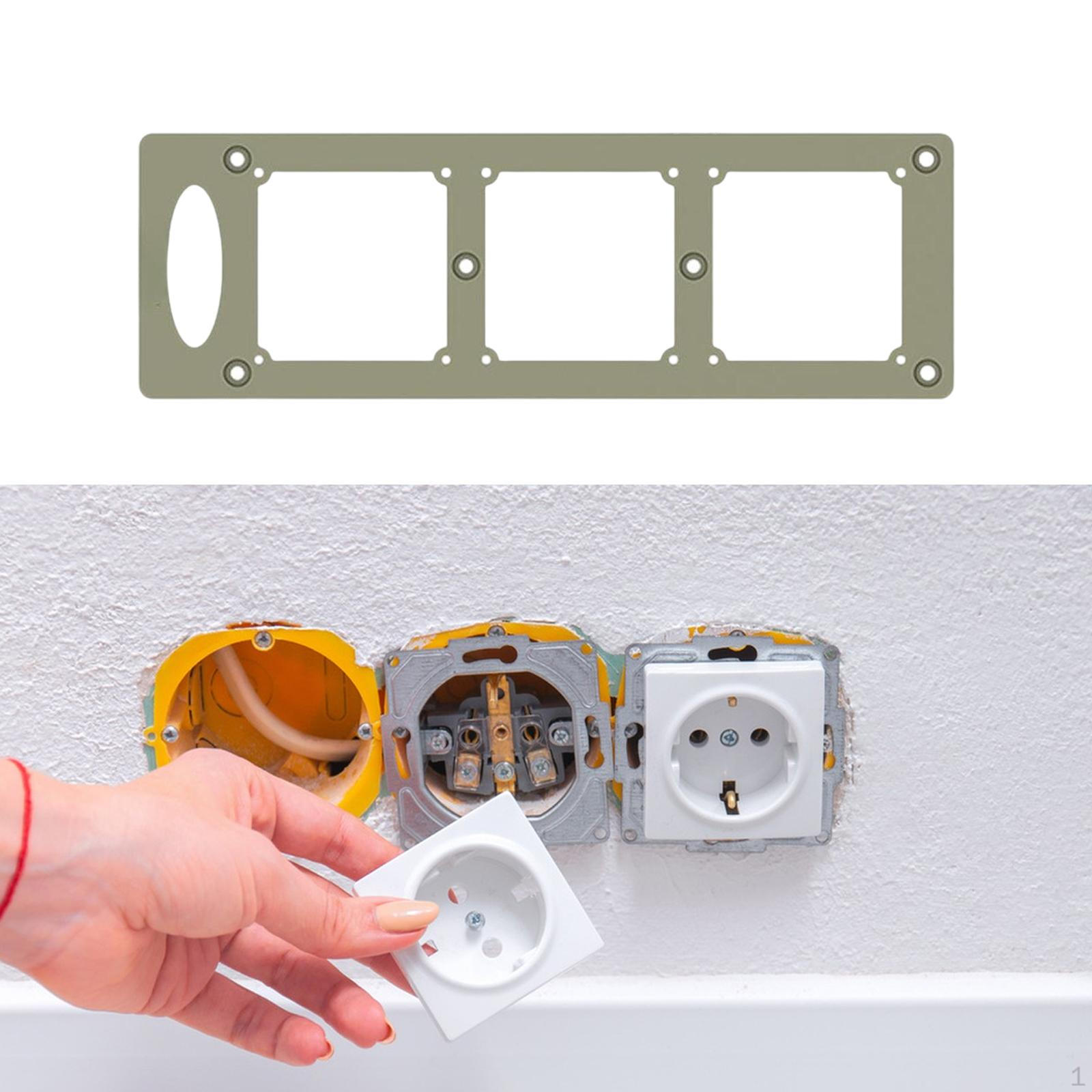 

Шаблон для монтажної коробки типу 86 Допоміжний засіб для встановлення електричної розетки для роботи електрика Відкривання отвору для користувача Gray Inner Size 7 cm