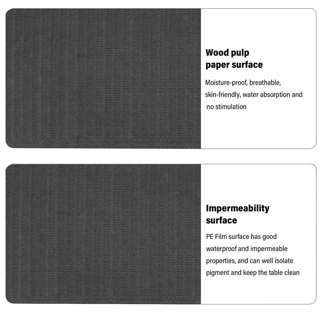 125pcs/bag Disposable Tattoo Tablecloth Waterproof DIY Tablecloth for Tattoo Salon Dental ClinicBlack