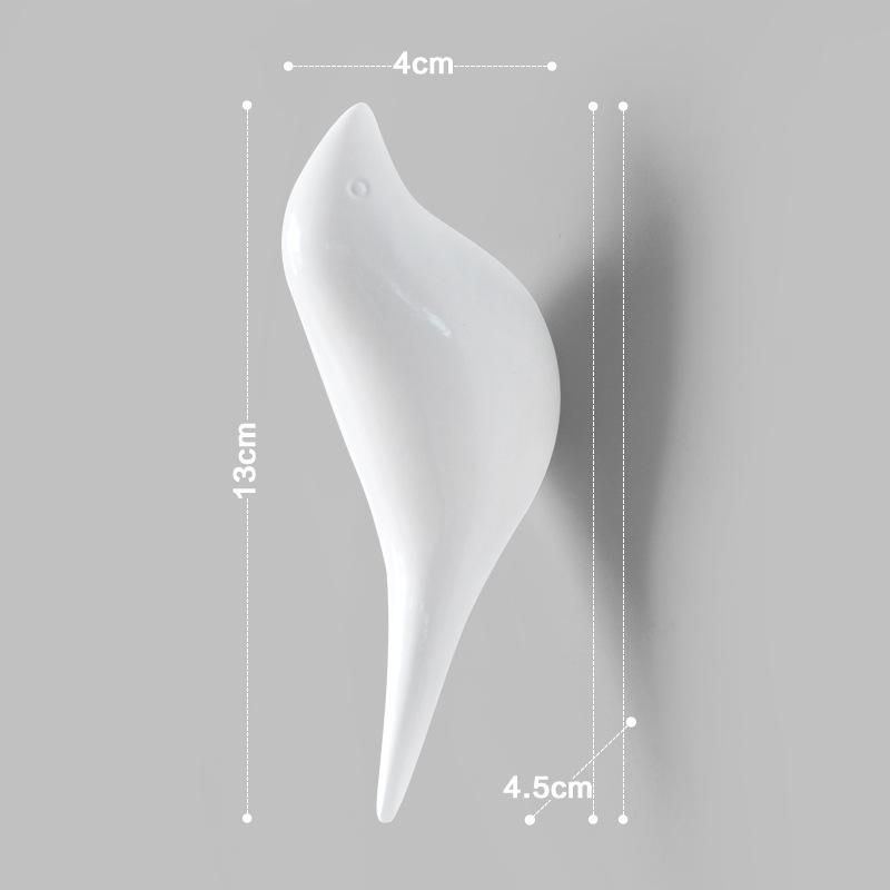 Modern Bird Decorative Wall Hooks for Coats & Hats - Indoor Simple Design