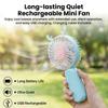 Mini USB Handheld Fan Rechargeable Portable For Student Dormitory Use ABS Material Adjustable Wind Speed