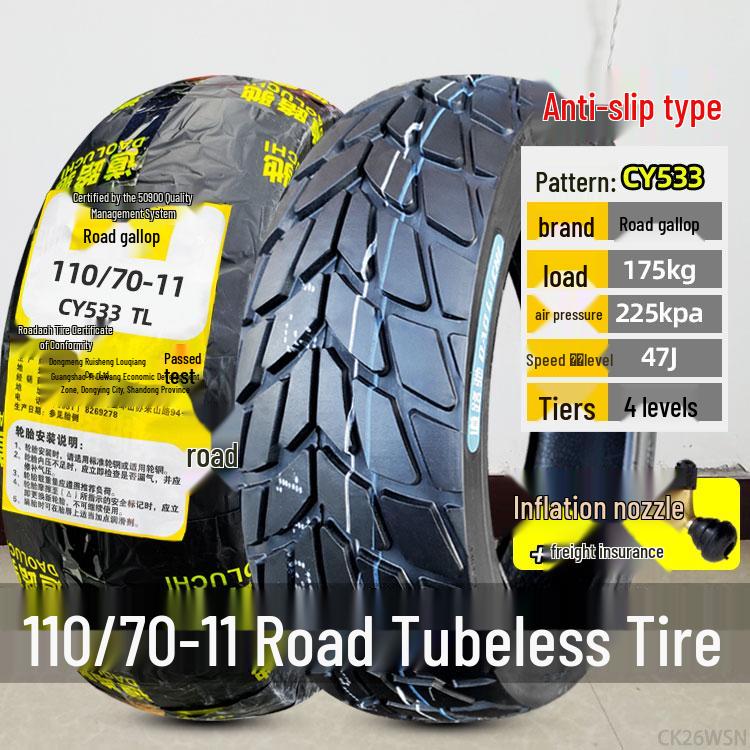 Zhengxin Electric Vehicle & Motorcycle Tire 90/80-11, 110/70-100 Vacuum Tire for Road Riding