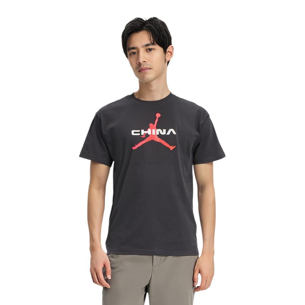 Jordan T Shirts Men's Black Crew Neck Moderate Straight Fit DD0200-010
