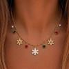 Christmas Imitation Pearl Choker For Women Xmas Gingerbread Man Snowman Bell Elk Pendant Necklace New Year Party Jewelry Gift