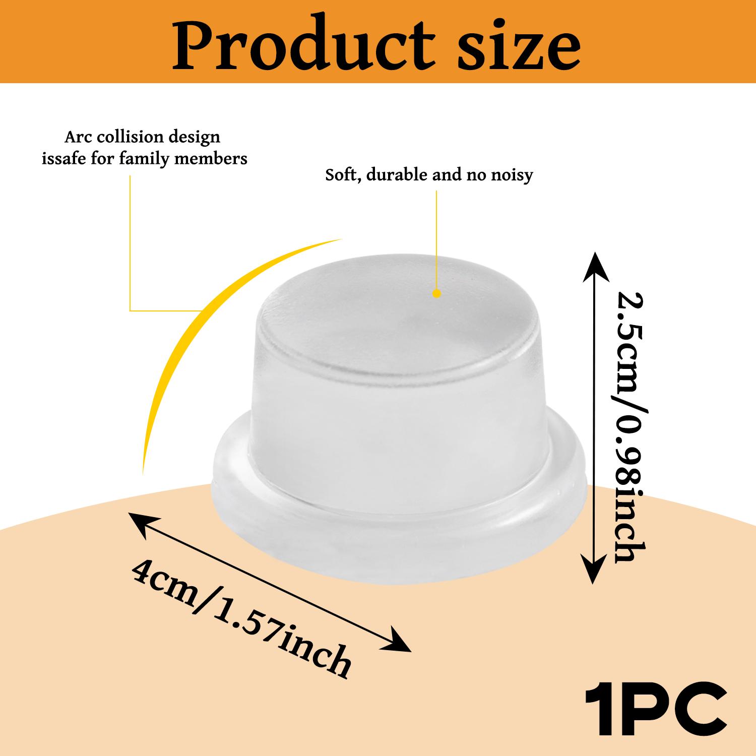 

Silicone Door Stopper Wall Protector Bedroom Door Handle Bumper Self Adhesive Anti-crash Pad Practical Furniture Accessories