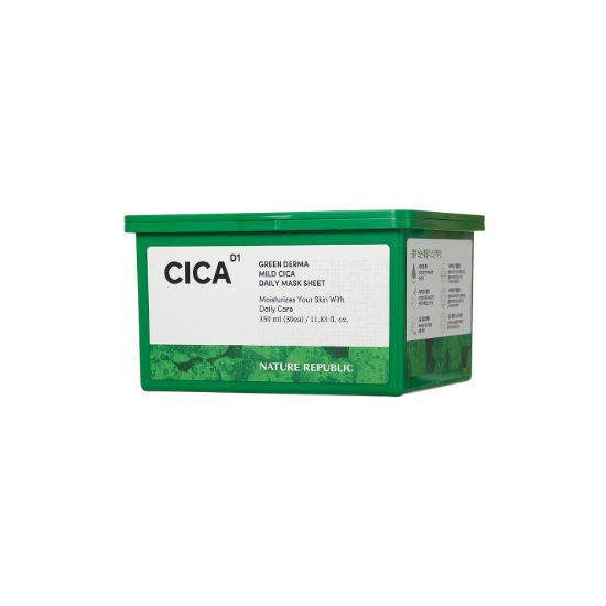 Nature Republic Green Derma Mild Cica Daily Mask (30 Sheets)