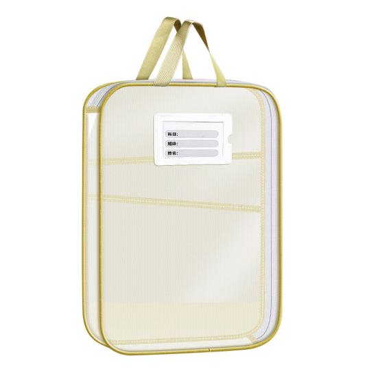 Mesh Pouch Bag File Bag A4 Zipper with Handle Document Organizer