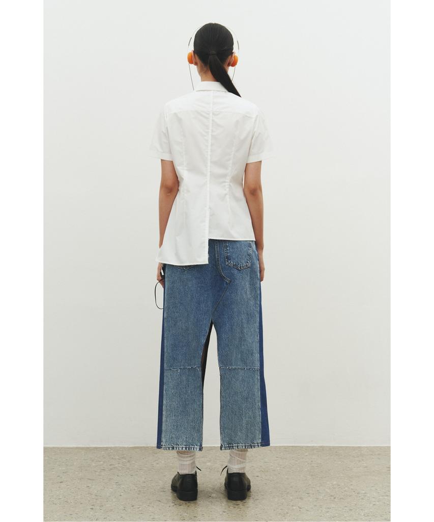 Record Wide Denim Skirt_Rqkaa25518Bux