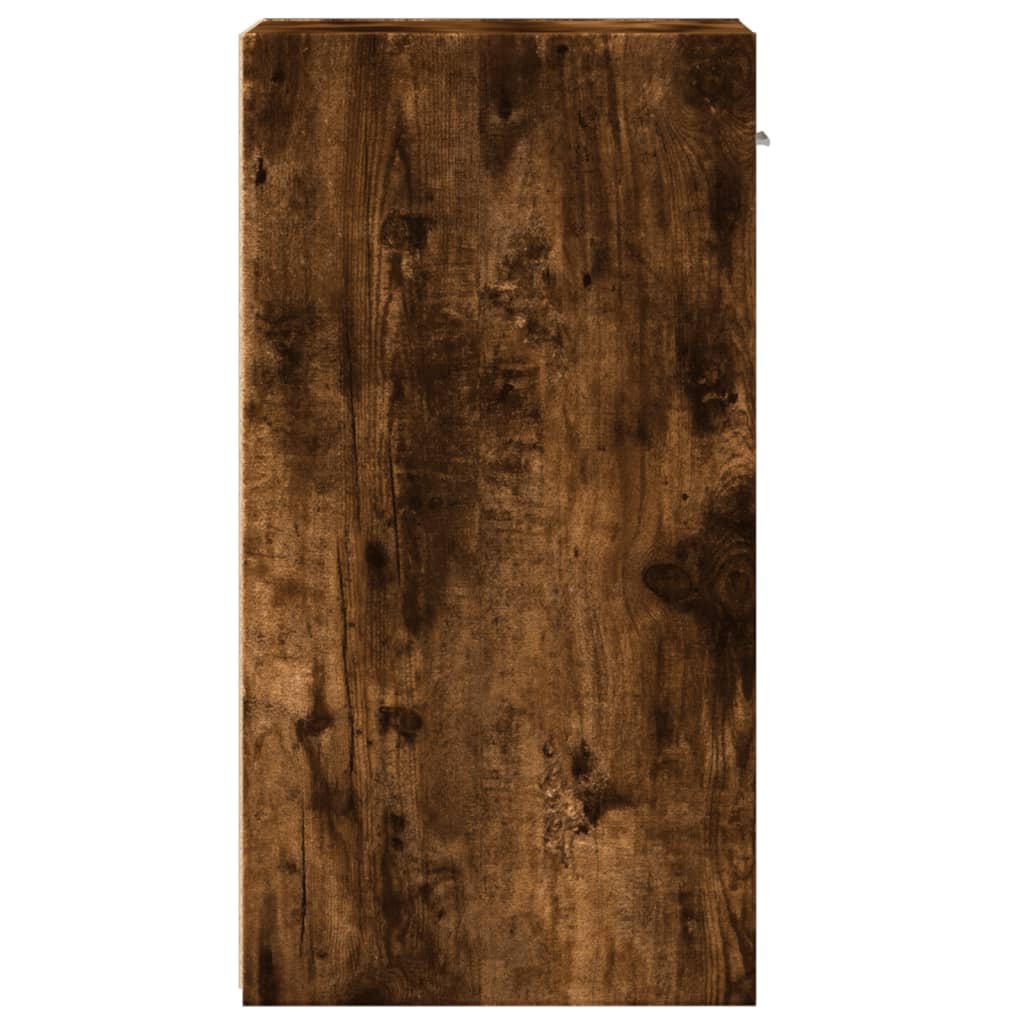 Nightstand Smoked Oak 35 X 34 X 65 Cm Particleboard
