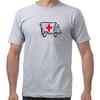 Popular Ambulance Van Cartoon Art Design Men Tops Tees T-shirt 100% Cotton Funny Simple Style Clothing