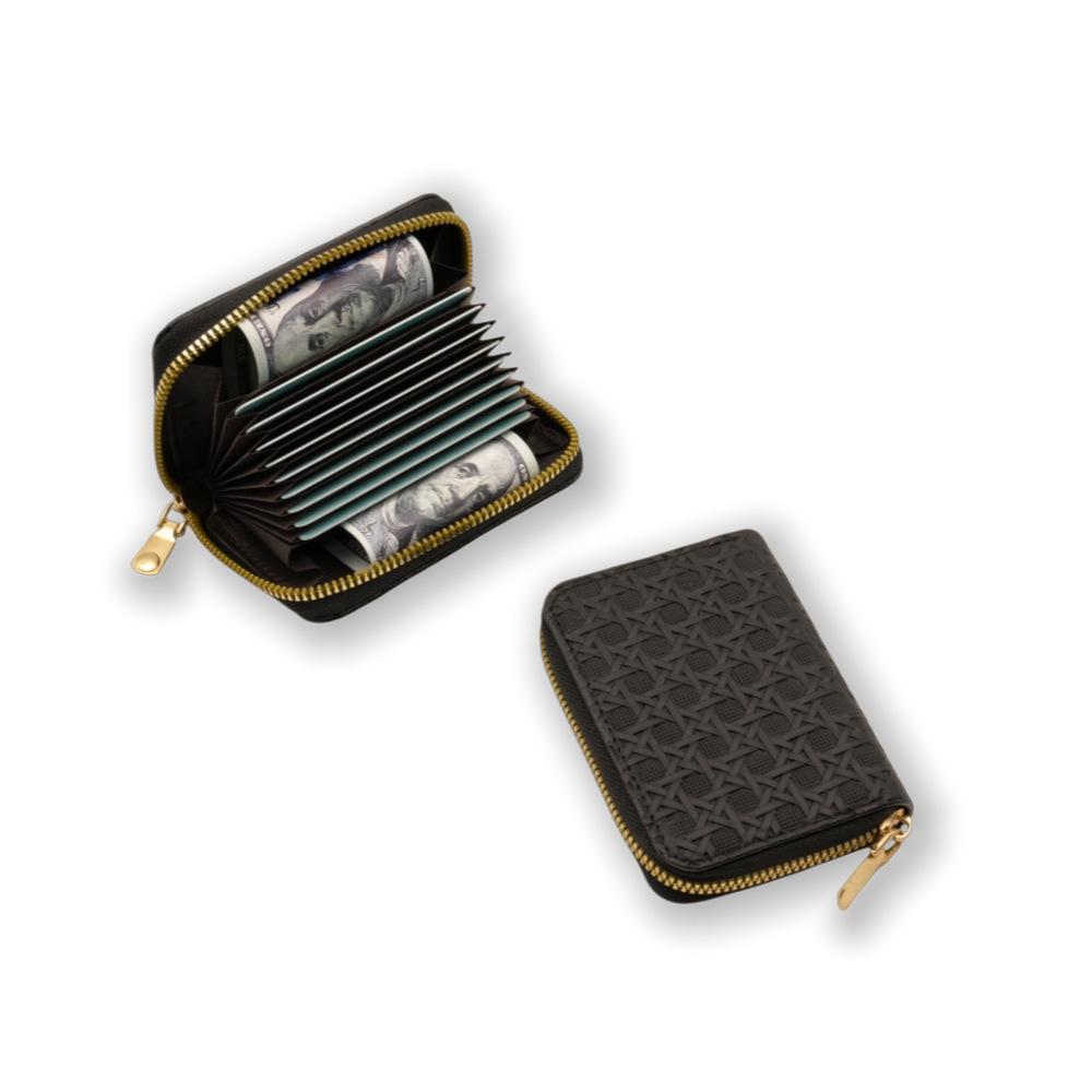 Women's & Men's Large Capacity Customizable Card Holder with Multiple Slots, Driver's License Slot, and Small Card Design.