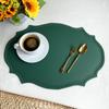 Retro European-Style Leather Placemat, Heat-Resistant, Waterproof & Oil-Proof Nordic Mat