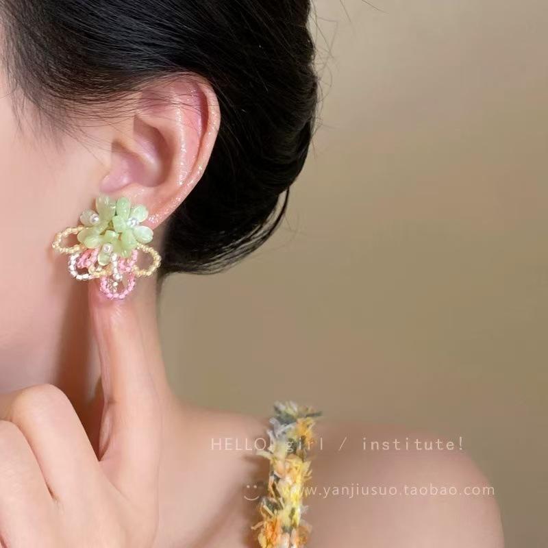 Color Dopamine Earrings, Sweet Super Fairy Temperament, Simple Personality and High Value Niche Earrings