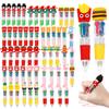 60 Pcs Multi-color Pen In One Kid 4 In 1 Colors Retractable Ballpoint Pen Cute Ballpoint Pens for Party Favor Goodie Bag Stuffer