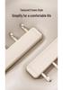 No-Drill Wall-Mounted White Kitchen Hook Rack for Pots, Lids, and Utensils