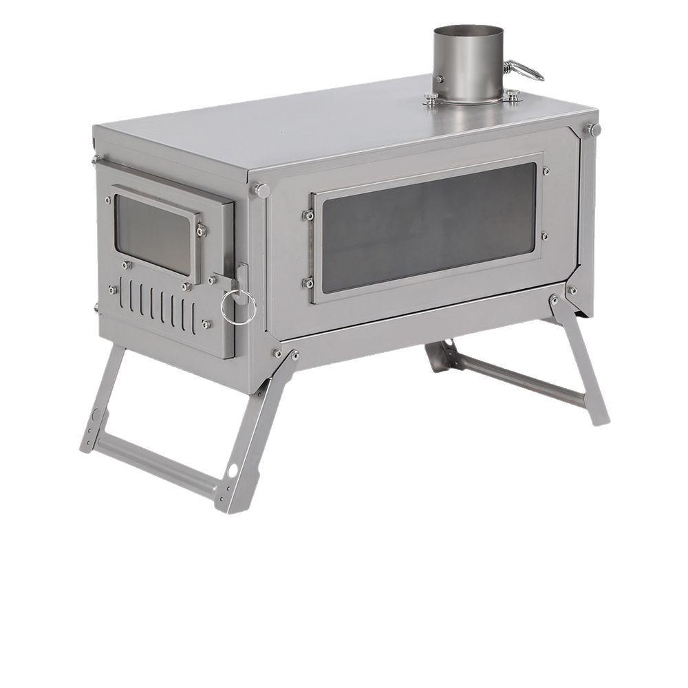 Portable Titanium Folding Wood Stove for Outdoor Camping