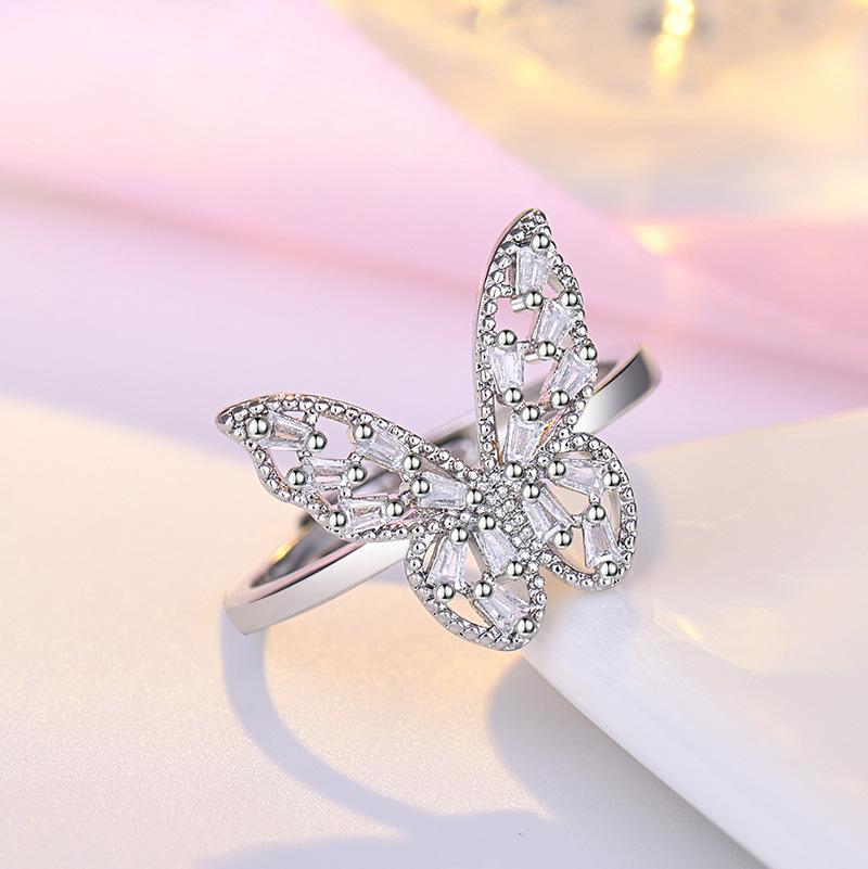 925 Silver Ring Sparkle Zircon Luxury High Quality For Women Rings Wedding Fine Jewelry Accessories Party Gift