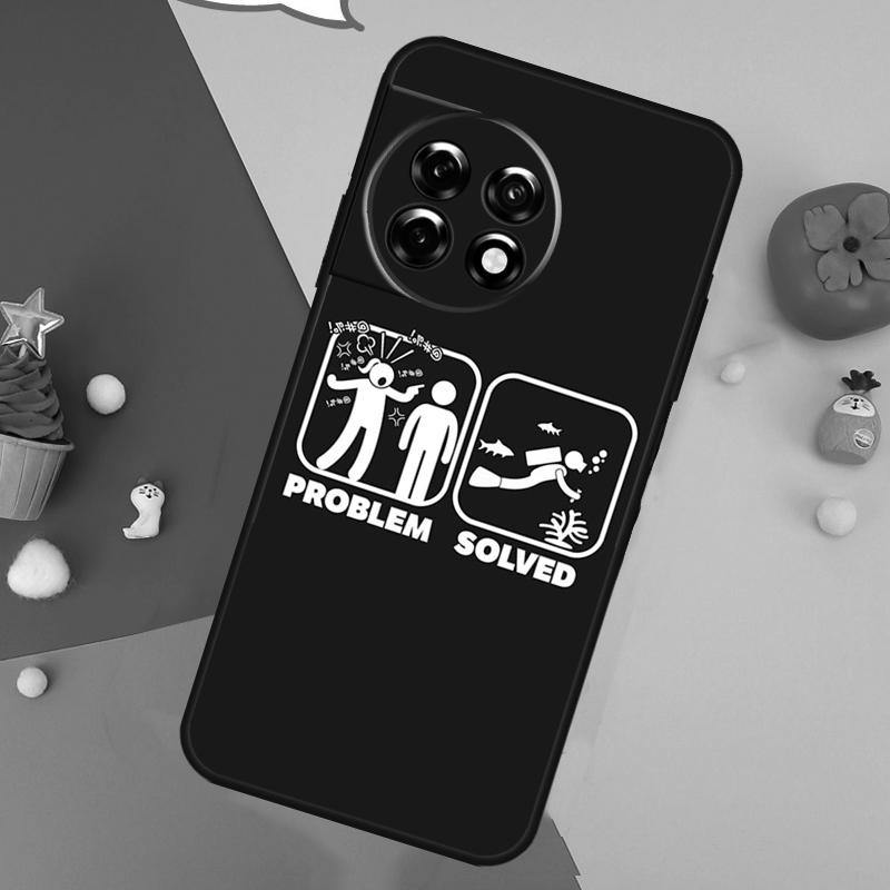 Scuba Diver Diving Back Case For OnePlus 15 13R 13 13T 12 12R 11 10 10T 8T Nord CE 5 2 3 4 Lite N20 N30 Cover