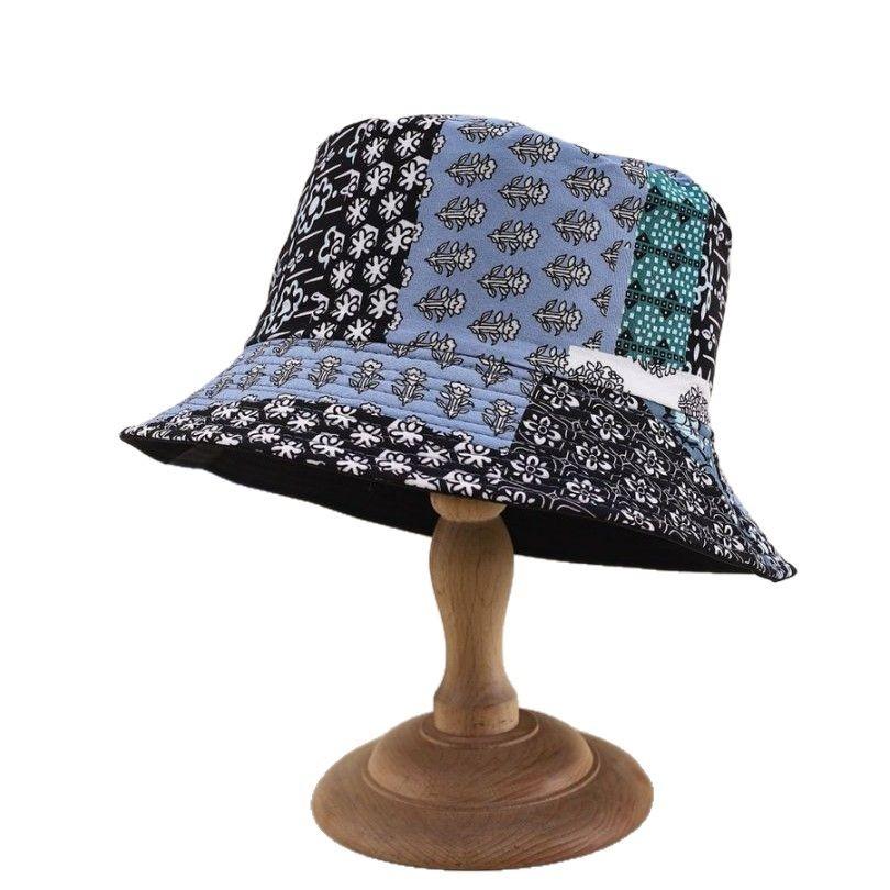 Cashew Flower Fisherman'S Hat, Men And Women Wear Sunscreen Caps On Both Sides, Outdoor Tide Basin Cap Tide