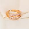 Douyin Popular White Fritillary Open Ring Niche Design Open Finger Ring