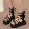 Sommer 2026 Neue sportliche Strandsandalen mit Riemen, vielseitiger dicker Sohle und hohem Schaft für Damen