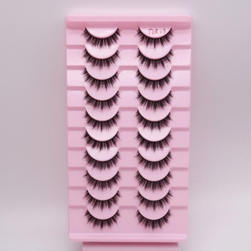 Private Label False Lashes 10 Pairs 3d Faux Eyelashes Natural Styles Makeup Mink Eyelash