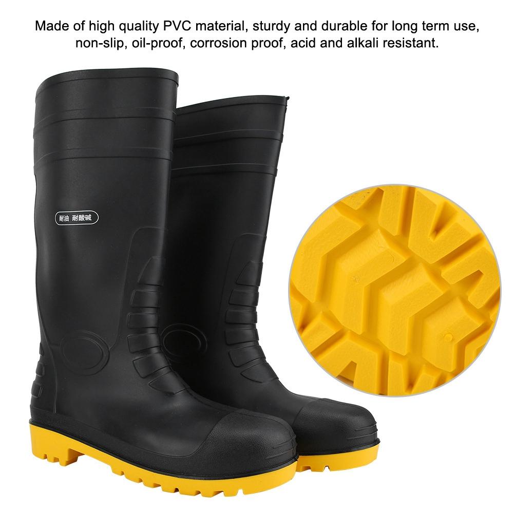 Waterproof Non slip High Top Rain Boots Garden Shoes Construction Site Miner (43)