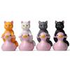 Toy Home Decoration Ornament Desktop Cat Ornaments Sitting Pink Duck Cat Small Statue Cat Miniature